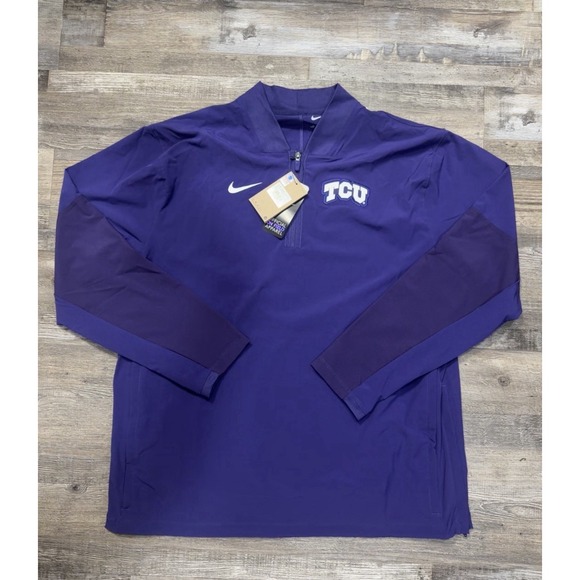 Nike Other - Nike TCU Horned Frogs Coaches Quarter-Zip 1/4 Jacket Purple Men's XL X-Large